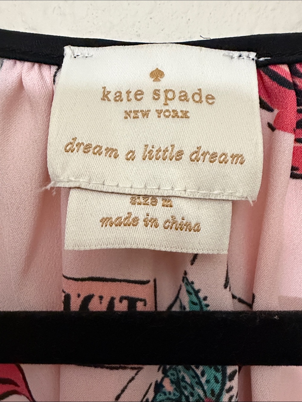 Kate Spade Silky Polyester Charmuse Pink Printed Wrap Robe. Luxe Luxury Size M - Picture 5 of 15